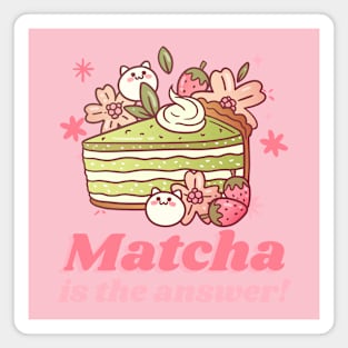 Kawaii Matcha Lover Cake Cute Magnet